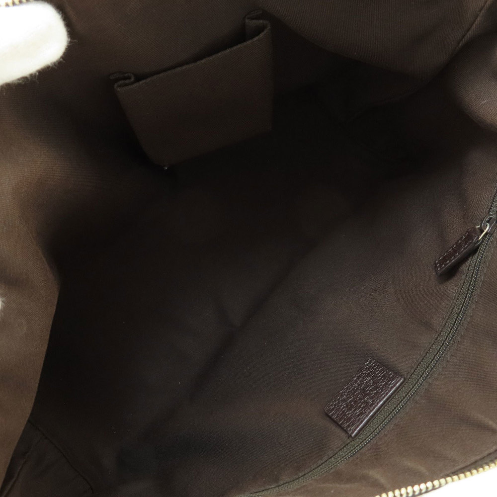 Gucci GG Tote Bag Canvas Leather Brown - Picture 5 of 9
